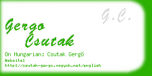 gergo csutak business card